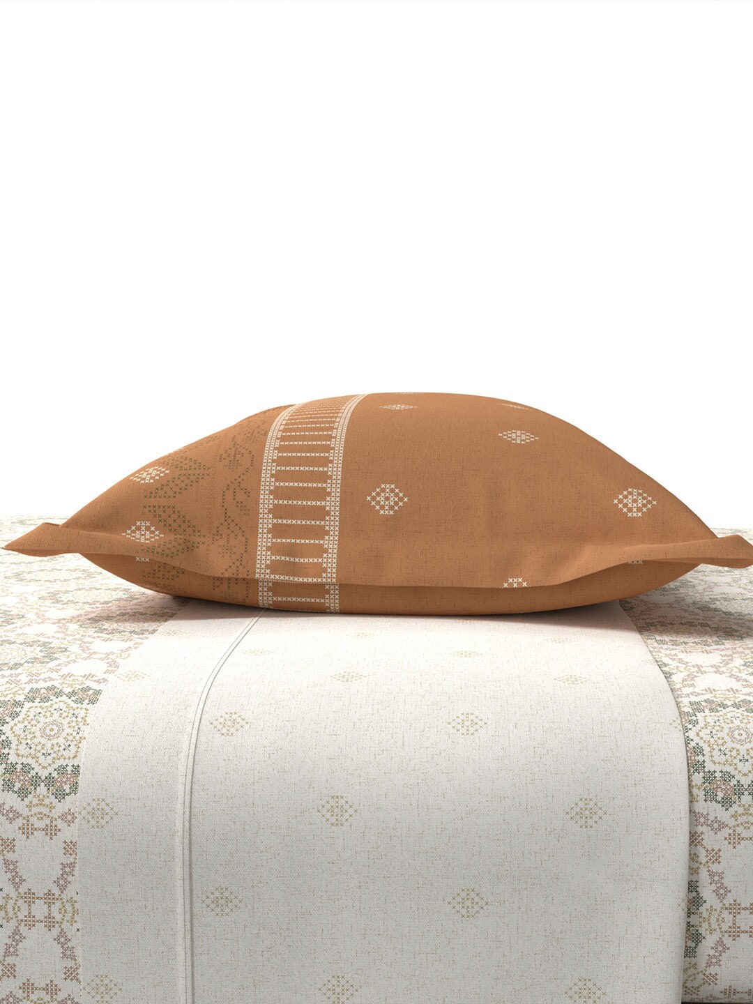 MYTRIDENT Unisex Orange Bedsheets