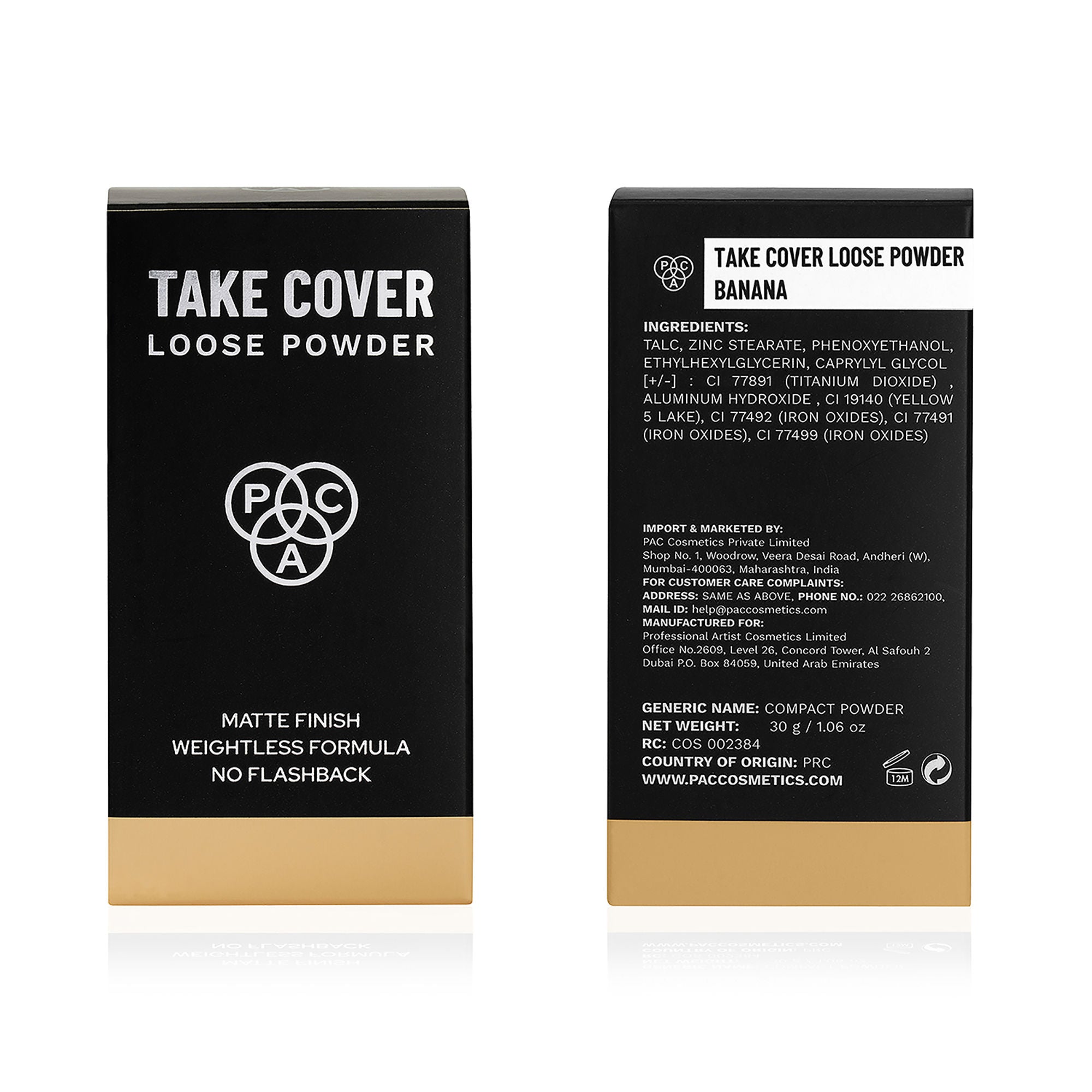 PAC Studio Take Cover Loose Powder - Banana