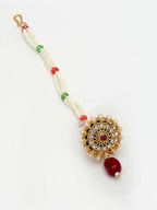 NVR Women's Gold-Polished CZ Stone-Studded Borla Maang Tikka - Distacart