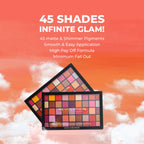 Makeup Revolution Maxi Reloaded Eyeshadow Palette - 45 Shades-Shimmer & Easy Blendable - Big Big Love