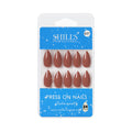 shills professional reusable press on nails almond spn637