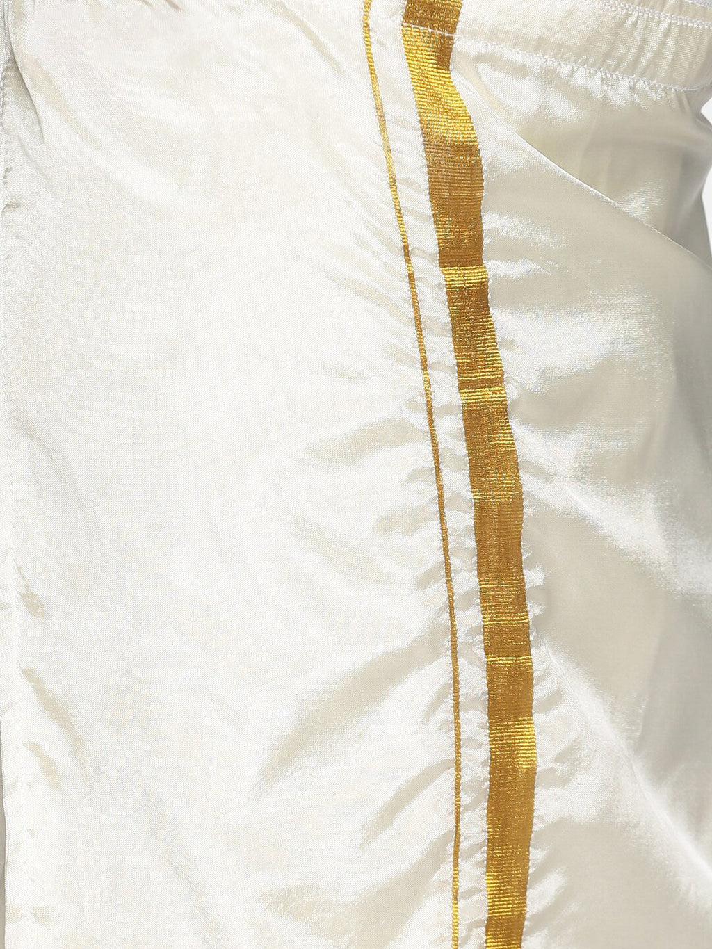 Sethukrishna Boys Green Shirt & Cream-Coloured & Zari Border Veshti Set