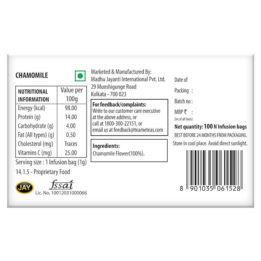 TE-A-ME Unwind Chamomile Herbal Tea Bags - Distacart