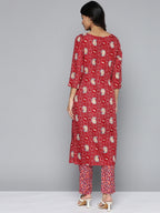 HERE&NOW Floral Printed Regular Kurta with Palazzos