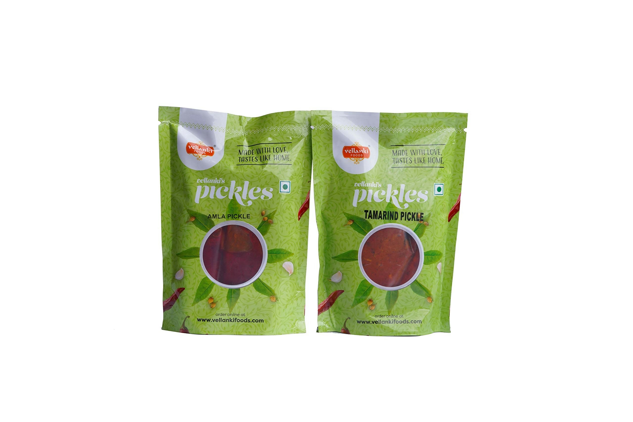Vellanki Foods Pickles - Tamarind Pickle, Amla Pickle Combo Pack (250 gms Each) - Distacart