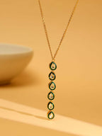 Green Meenakari Kundan Necklace - Ruby Raang