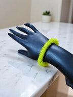 Inhanns Unisex Crystal Bloom – Adjustable Crystal Bead Bracelets - Yellow - Distacart