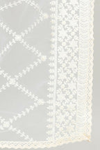 Joban Fashion White Cotton Embroidery Work Pakistani Karanchi Dupatta
