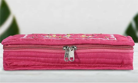 Asmaani 7 Pocket Rani Pink Embroidery Jewellery Kit