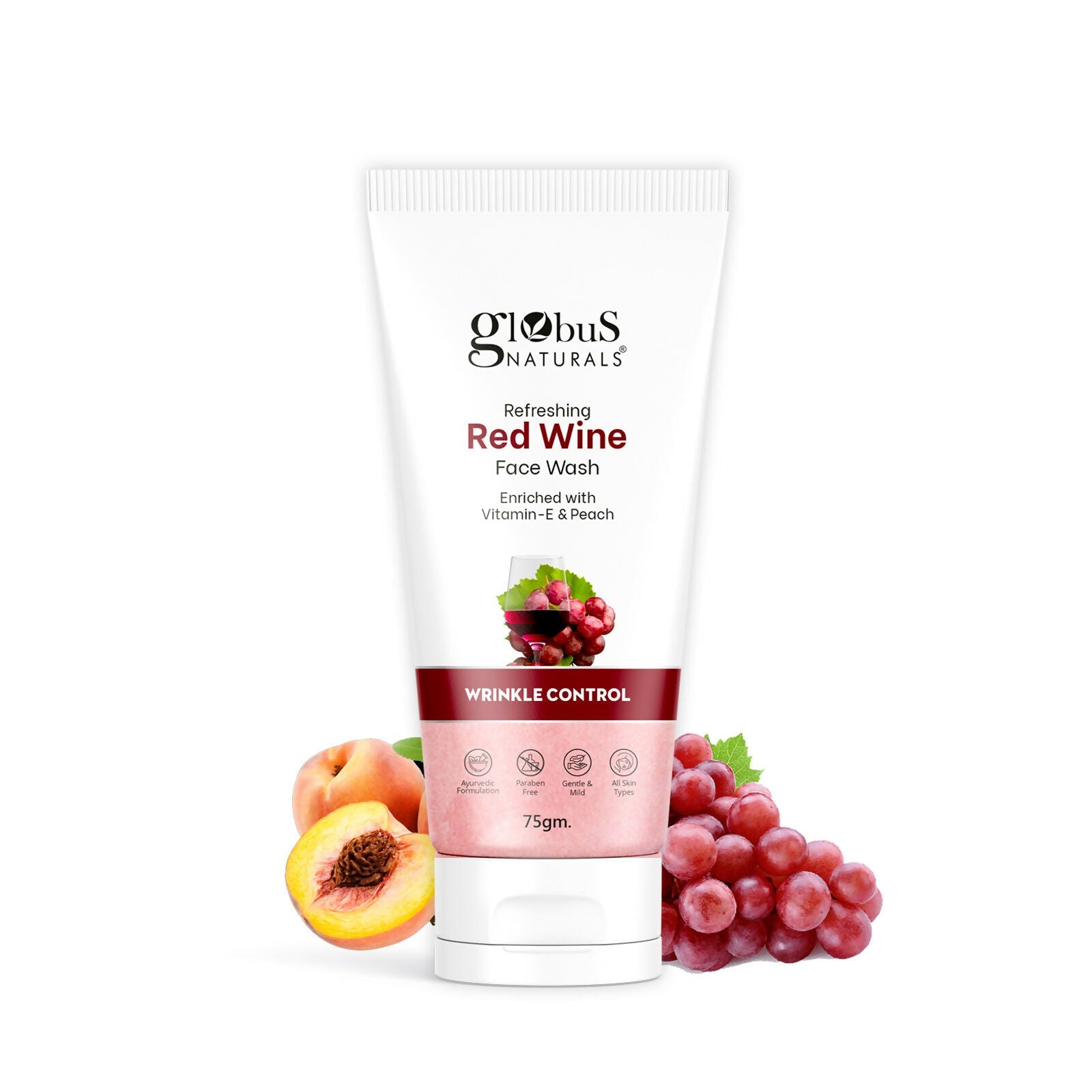 Globus Naturals Red Wine Hydrating Face Wash - Distacart