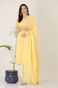Joban Fashion Yellow Georgette Kurta Set - Distacart