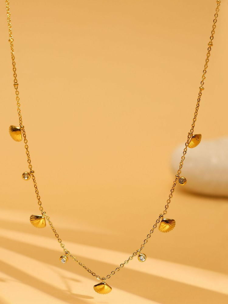 Gold Plated Necklace - Ruby Raang