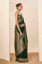 Green Dolla Silk Wevon Galla Designer Saree - Zeel