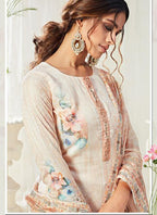 Vegaa Fashion Off White Cotton Digital Printed Swarwoski Work Salwar Suit - Distacart