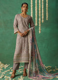 Vegaa Fashion Beige Pure Organza Embroidered Wedding Wear Suit - Distacart