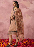 Vegaa Fashion Light Orange Georgette Embroidered Salwar Suit - Distacart