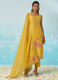 Vegaa Fashion Yellow Silk Embroidered Designer Salwar Suit - Distacart