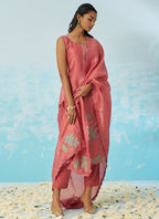 Vegaa Fashion Blush Red Silk Embroidered Designer Salwar Suit - Distacart