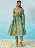 Vegaa Fashion Light Green Silk Embroidered Designer Salwar Suit - Distacart