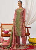 Vegaa Fashion Peach Organza Embroidered Party Wear Suit - Distacart