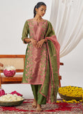 Vegaa Fashion Peach Organza Embroidered Party Wear Suit - Distacart