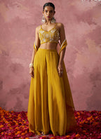 Vegaa Fashion Yellow Georgette Handwork Western Wear Suit - Distacart