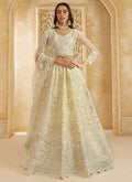 Vegaa Fashion Off White Net Thread Work Wedding Lehenga