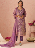 Vegaa Fashion Lavender Silk Zari Fancy Embroidered Designer Suit For Wedding - Distacart