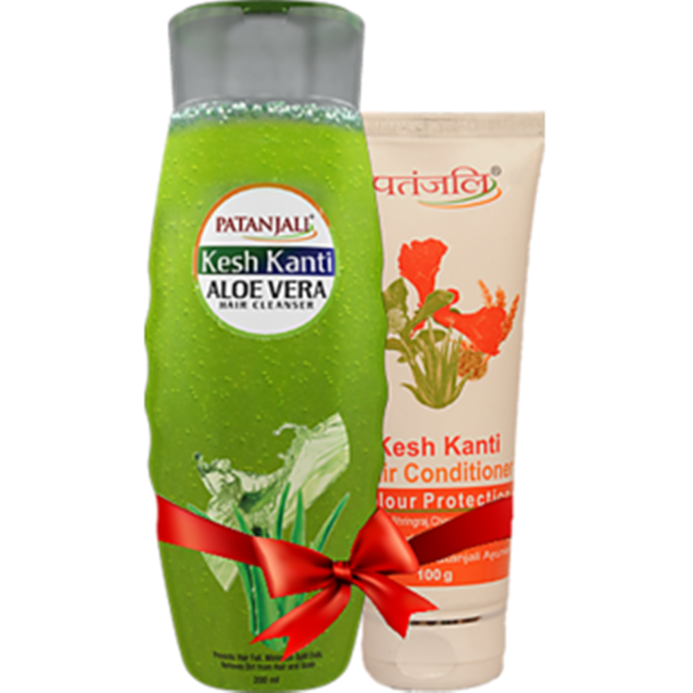 Patanjali Aloevera Shampoo & Colour Protection Conditioner Combo Pack - Distacart