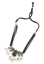 Mominos Fashion Johar Kamal Silver-Plated Brass Finish Elephant Desgin Choker For Women (Black) - Distacart
