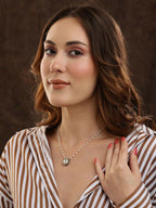 Beaded Kundan Necklace - Ruby Raang