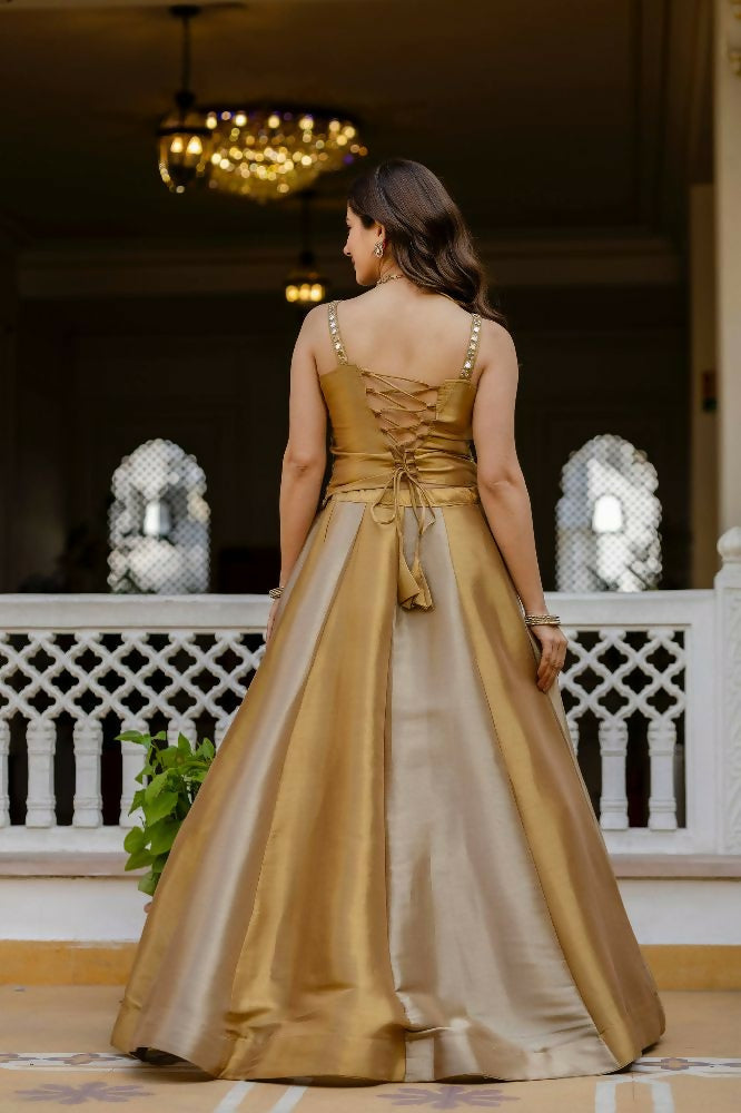 Teeya Creation Multi Color Pure Banarasi Viscose Designer Mirror Work Lehenga Choli - Distacart