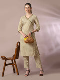 Myshka Women's Multi Printed Cotton Straight Party Kurta Set