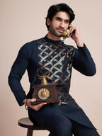 Vastranavya Traditional Festival Wear Pure Silk Thread & Sequence Embroidered Work Kurta