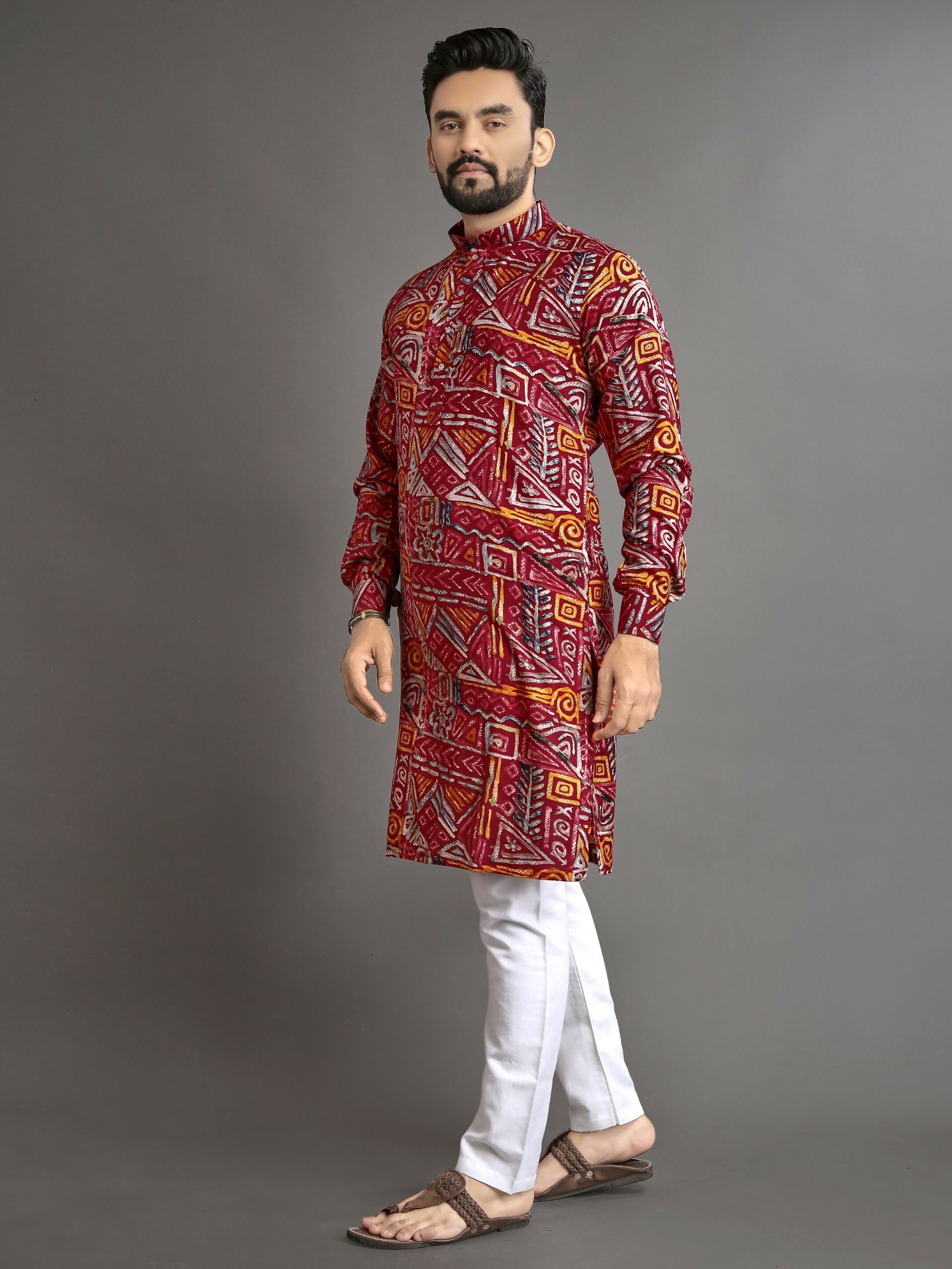 Anaita Multicolor Printed Cotton Straight Kurta