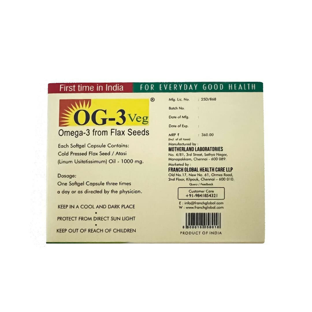 Franch OG-3 Veg Capsules - Distacart