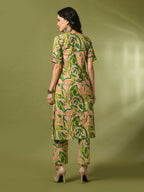 Myshka Women's Multi Printed Cotton Straight Party Kurta Set