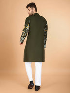Vastranavya Exclusive Wedding Wear Viscose Rayon Thread Embroidered Work Kurta