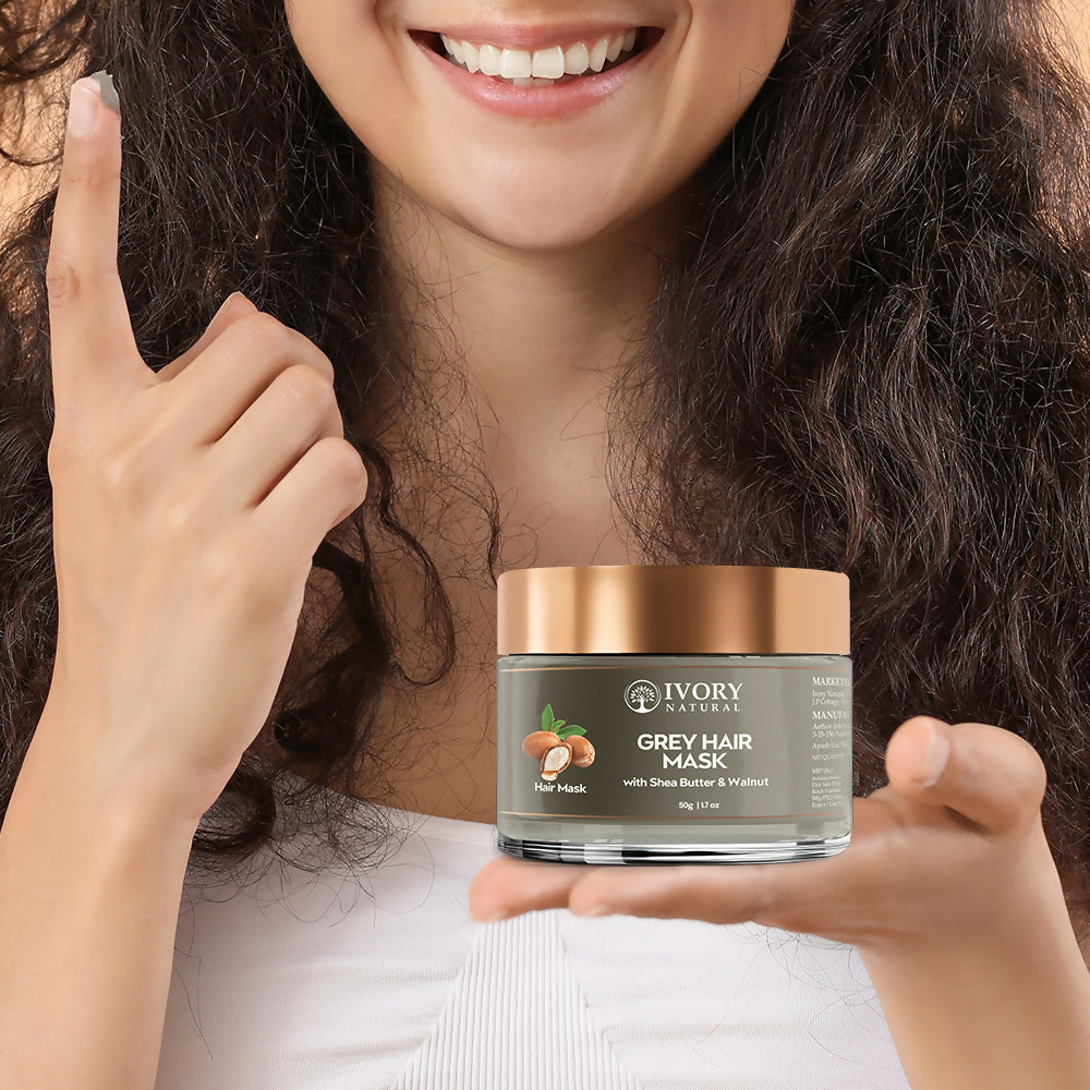 Ivory Natural Grey Mask For Hair - White To Black Hair Naturally For Both Men & Women - Distacart