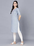Myshka Women Blue Kurta - Distacart