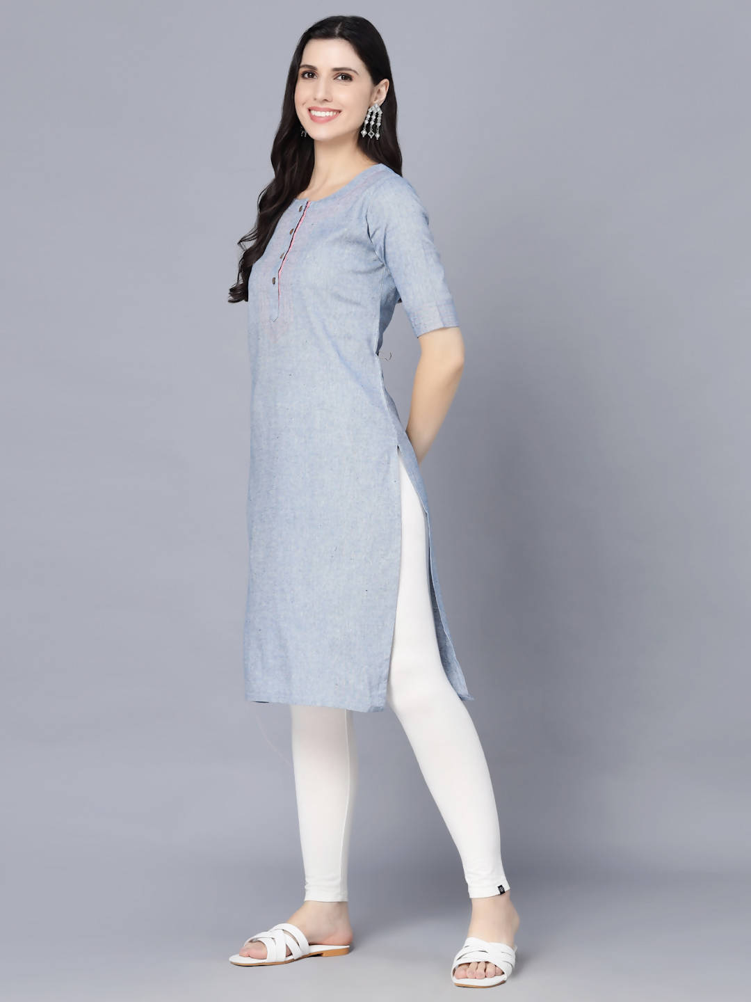 Myshka Women Blue Kurta - Distacart
