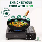 The Indus Valley 100% Pure Iron Cookware Set: Kadai+ Tawa+ Fry Pan, Toxin-free Sheet Iron, Pre-seasoned, Induction & Gas, Kitchen Set for Home, Tadka Pan