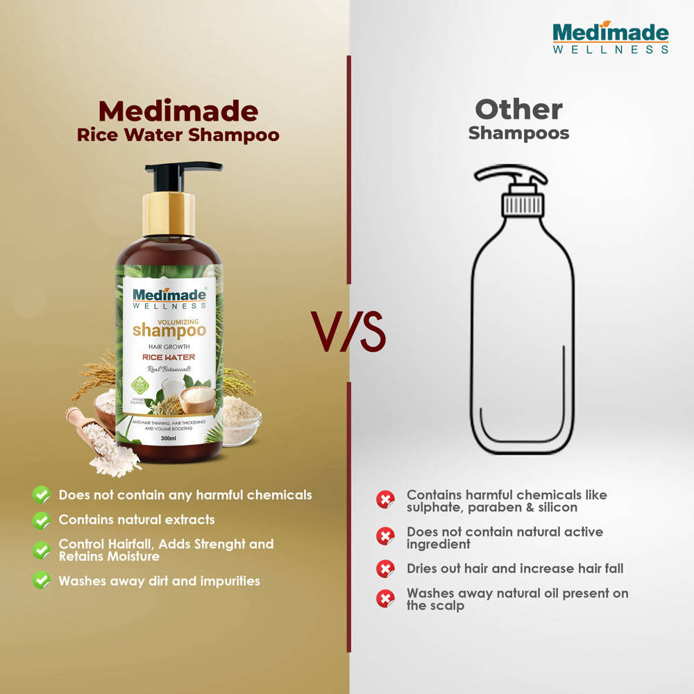 Medimade Wellness Volumizing Hair Growth Rice Water Shampoo