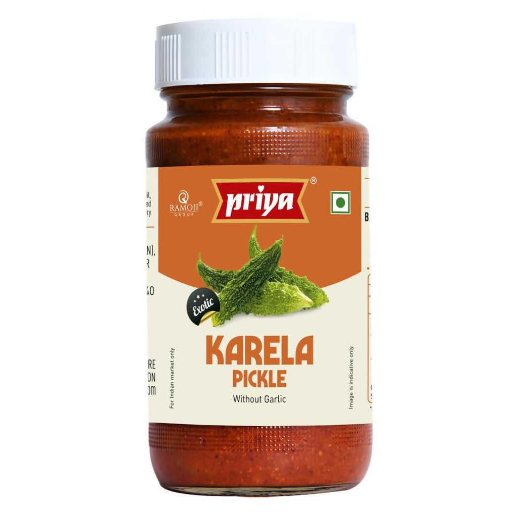 Priya Bittergourd (Karela) Pickle Without Garlic - Distacart