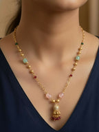 NVR Women Gold Plated Multicolour chain - Distacart
