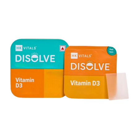 HK Vitals Disolve Vitamin D3 Strips - Raspberry Flavour