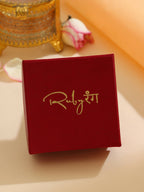 Ruby Raang 22k Gold Polished Blush Pink Kundan Earrings - Distacart