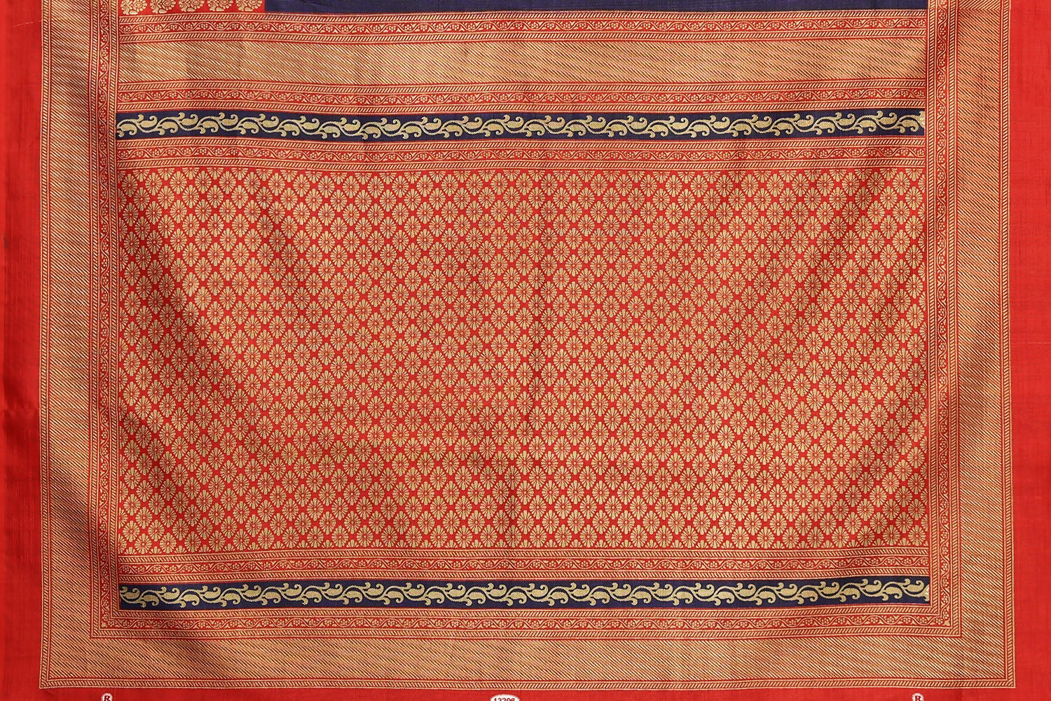 Vamika Navy Blue Printed Art Silk Saree
