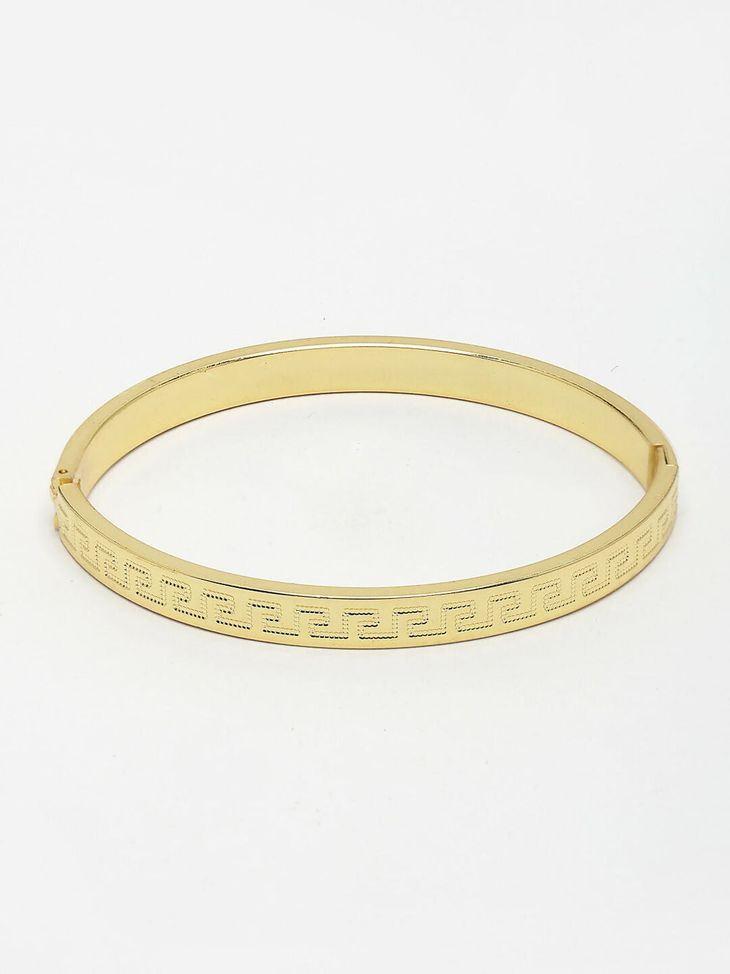 NVR Men's Gold-Plated Stainless Steel Kada Bracelet - Distacart