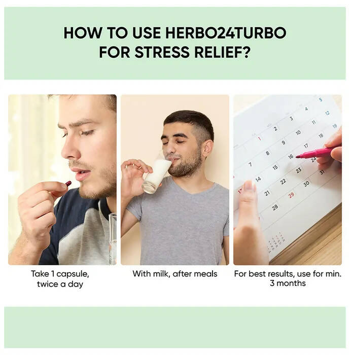 Dr. Vaidya's Herbo 24 Turbo Capsules For Stress Relief - Distacart